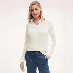 ✨ BROOKS BROTHERS ✨ Italian Linen Cable Knit Sweater.